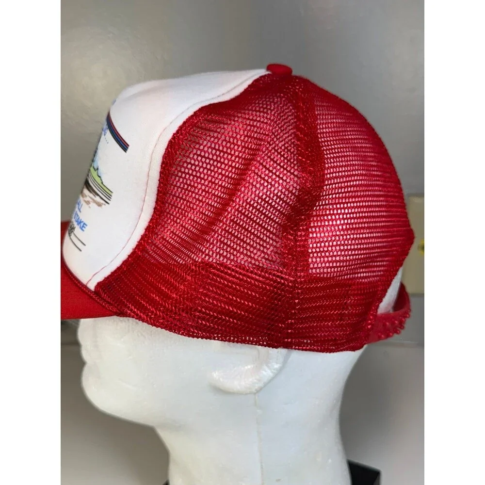 Vintage AT&T Fiber Optics Blue Stake Call Before You Dig Snapback‎ Trucker Hat